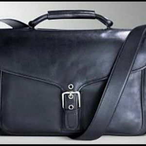 Coach black leather bag. Never been used!